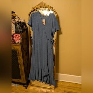 Chic Asymmetrical Blue Dress